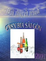 Tiểu luận công nghệ sản xuất bia Sài Gòn