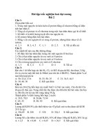 Bài tập trắc nghiệm hoá đại cương Bài 2 ppt