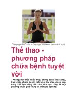 Thể thao phương pháp chữa bệnh tuyệt vời ppsx
