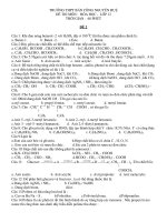 ĐỀ THI MÔN : HÓA HỌC - LỚP 12 THỜI GIAN : 60 PHÚT ĐỀ 2 pps