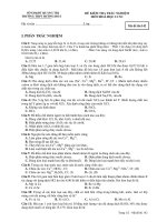 ĐỀ KIỂM TRA TRẮC NGHIỆM MÔN HOÁ HỌC 12 NC Mă đề thi 142 pptx