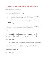 Chương 2: MA TRẬN VÀ HỆ PHƯƠNG TRÌNH TUYẾN TÍNH (TT) pptx