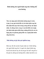 Dinh dưỡng cho người bệnh ung thư: Không thể xem thường ppsx