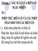 Chương 1: Xác suất của biến cố ngẫu nhiên