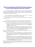 Giáo trình tổng hợp phân tích khả năng ứng dụng các cách định dạng file Flash trên máy tính phần 1 pot