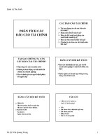 phân tích các báo cáo tài chính