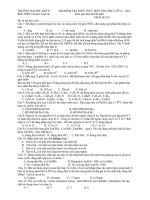 BÀI KIỂM TRA KIẾN THỨC MÔN HÓA Mã đề thi:224 ppt