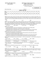 KIỂM TRA 45’ HỌC KỲ II LẦN 1 MÔN: LÝ 12 pot