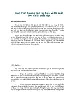 Giáo trình hướng dẫn tìm hiểu về lãi suất đơn và lãi suất kép phần 1 doc