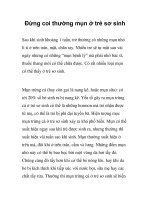 Đừng coi thường mụn ở trẻ sơ sinh docx