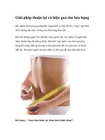 Giải pháp thuận lợi và hiệu quả cho béo bụng ppt