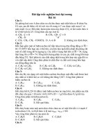 Bài tập trắc nghiệm hoá đại cương Bài 16 ppt