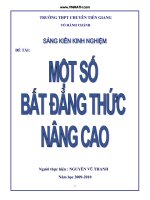 MỘT MỞ RỘNG CỦA CÁC BẤT ĐẲNG THỨC