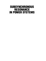 CỘNG HƯỞNG TẦN SỐ THẤP TRONG HỆ THỐNG ĐIỆN (SUBSYNCHRONOUS RESONANCE IN POWER SYSTEMS)