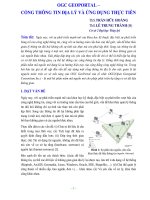 OGC GEOPORTAL – CỔNG THÔNG TIN ĐỊA LÝ VÀ ỨNG DỤNG THỰC TIỄNThS.TRẦN HỮU pps