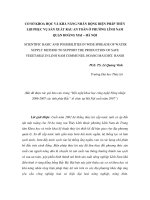 CƠ SỞ KHOA HỌC VÀ KHẢ NĂNG NHÂN RỘNG BIỆN PHÁP THỦY LỢI PHỤC VỤ SẢN XUẤT RAU AN TOÀN Ở PHƯỜNG LĨNH NAM QUẬN HOÀNG MAI – HÀ NỘI pptx