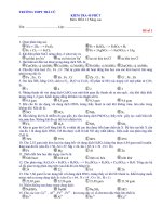 KIỂM TRA 45 PHÚT Môn: HÓA 12 pptx