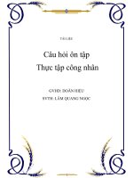 Câu hỏi ôn tập thực tập công nhân pps