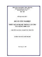 THIẾT kế sơ bộ hệ THỐNG lái CHO tàu HÀNG 1000 tấn