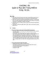 Giáo trình quản lý dự án - Chương 9 docx