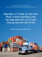 Hiệp Định về Vệ Sinh An Toàn Thực Phẩm và Kiểm Dịch Động Thực Vật potx