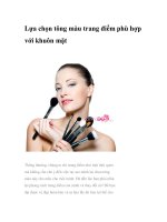 Lựa chọn tông màu trang điểm phù hợp với khuôn mặt ppsx