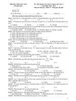 KỲ THI KHẢO SÁT CHẤT LỢNG GIỮA KỲ I NĂM HỌC 2010 - 2011 Môn thi: Hoá học - Mã đề: 130 pptx