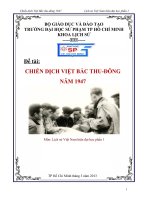CHIẾN DỊCH VIỆT bắc THU ĐÔNG năm 1947