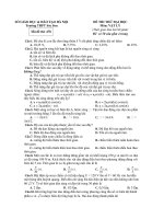 ĐỀ THI THỬ ĐẠI HỌC Môn: VẬT LÝ - Mã đề thi: 478 pot