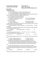 ĐỀ THI HỌC KÌ II Môn: Lý lớp 12 - Nội dung đề số : 002 pdf