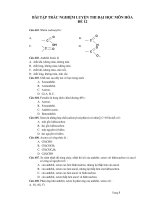 BÀI TẬP TRẮC NGHIỆM LUYỆN THI ĐẠI HỌC MÔN HÓA ĐỀ 12 ppt