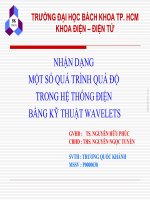 LUẬN VĂN NHẬN DẠNG MỘT SỐ QUÁ TRÌNH QUÁ ĐỘ TRONG HỆ THỐNG ĐIỆN  BẰNG KỸ THUẬT WAVELETS