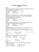 Bài tập trắc nghiệm hoá đại cương Bài 14 docx