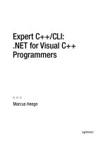 Expert C++/CLI .NET for Visual C++ Programmers phần 1 pot