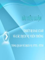 Thiết bị đầu cuối và các dịch vụ viễn thông