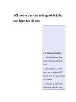 Đổi mới tư duy của mỗi người để kiểm soát bệnh lao tốt hơn ppsx