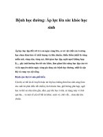 Bệnh học đường: Áp lực lên sức khỏe học sinh docx