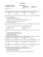 Kiểm tra Ôn tập Môn: Vật Lý 12 - Mã đề 321 docx