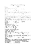 Bài tập trắc nghiệm hoá đại cương Bài 26 pdf