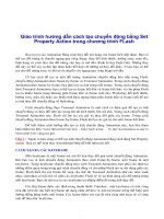 Giáo trình hướng dẫn cách tạo chuyển động bằng Set Property Action trong chương trình FLash phần 1 pot