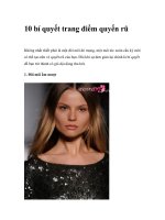 10 bí quyết trang điểm quyến rũKhông nhất thiết phải là một đôi môi đỏ pot