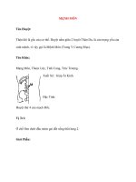 Lý thuyết Kinh mạch và Huyệt đạo: MỆNH MÔN docx