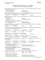 ĐỀ KIỂM TRA TẬP TRUNG LẦN 3 KHỐI 12 - Mã đề 201 pps