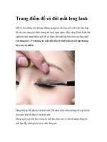 Trang điểm để có đôi mắt long lanhMắt to tròn đáng yêu không những mang lại ppt