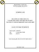 ĐO LƯỜNG sự THỎA mãn của cán bộ CÔNG NHÂN VIÊN đối với tổ CHỨC tại CÔNG TY TRÁCH NHIỆM hữu hạn LONG SHIN