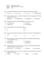 KIỂM TRA Học kì I HOÁ HỌC LỚP 12 (Cơ bản) TB ppt