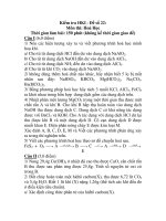 Kiểm tra HKI - Đề số 22: Môn thi: Hoá Học docx