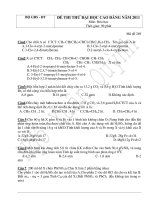 ĐỀ THI THỬ ĐẠI HỌC CAO ĐẲNG NĂM 2011 Môn: Hóa học - Mã đề 269 potx