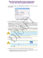 Giáo trình hướng dẫn cách sử dụng marco và hàm biểu mẫu trong Microsoft Excell phần 1 doc
