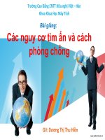 Các nguy cơ tìm ẩn và cách phòng chống bị tấn công trên internet